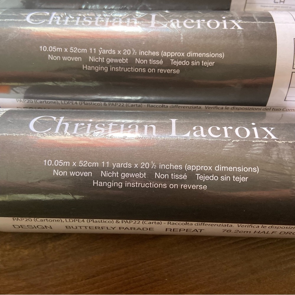 NEW Christian Lacroix Butterly Parade Wallpaper (3 rolls) - Picture 4 of 9